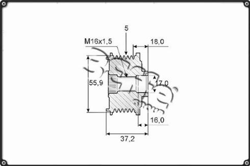 3Effe Group F0024G - Шкив генератора, муфта autodnr.net