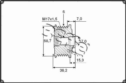 3Effe Group F0081G - Шкив генератора, муфта autodnr.net