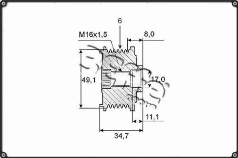 3Effe Group F0120G - Шкив генератора, муфта autodnr.net