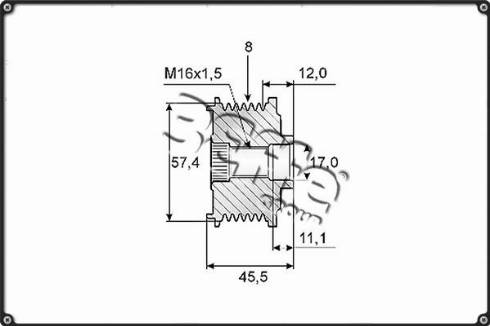 3Effe Group F0129G - Шкив генератора, муфта autodnr.net