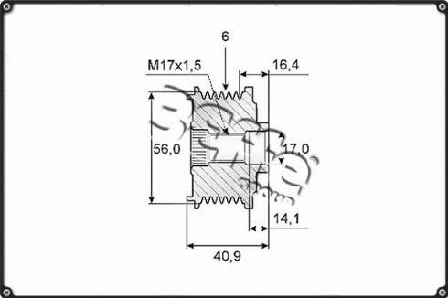 3Effe Group F0178G - Шкив генератора, муфта autodnr.net