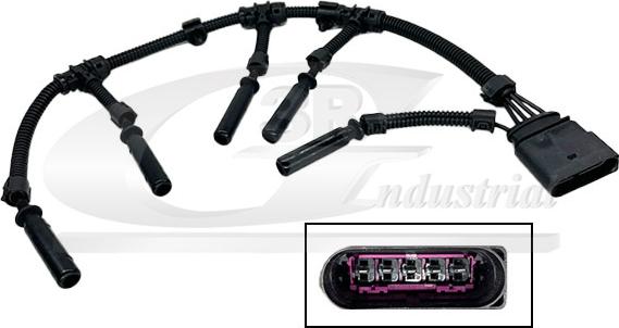 3RG 30714 - Ремонтний комплект кабелю, свічка розжарювання autocars.com.ua