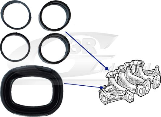 3RG 36600 - Комплект прокладок, впускний колектор autocars.com.ua