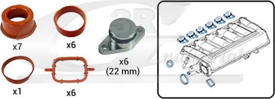 3RG 85136 - Комплект прокладок, впускний колектор autocars.com.ua