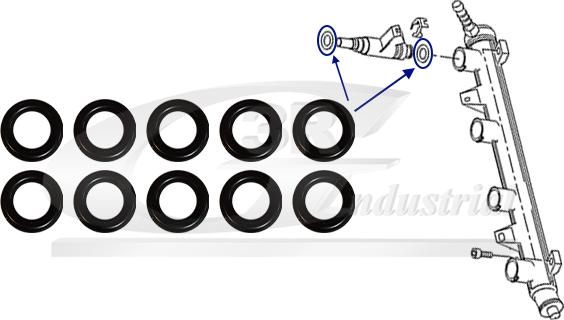 3RG 99713 - Комплект кілець ущільнювачів, клапанна форсунка autocars.com.ua