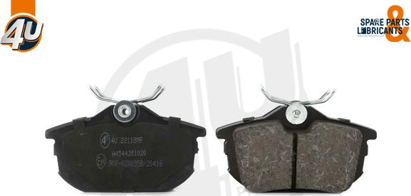 4U 22118MR - Гальмівні колодки, дискові гальма autocars.com.ua