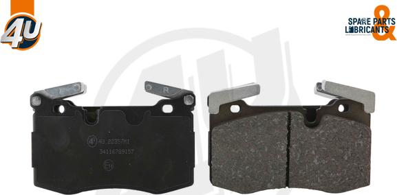 4U 22357MI - Гальмівні колодки, дискові гальма autocars.com.ua