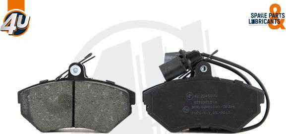 4U 22450VV - Гальмівні колодки, дискові гальма autocars.com.ua