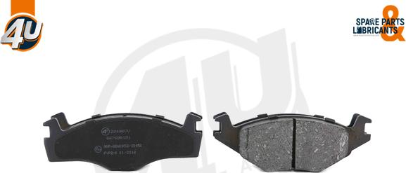 4U 22496VV - Гальмівні колодки, дискові гальма autocars.com.ua