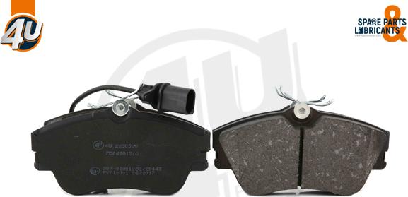 4U 22505VV - Гальмівні колодки, дискові гальма autocars.com.ua