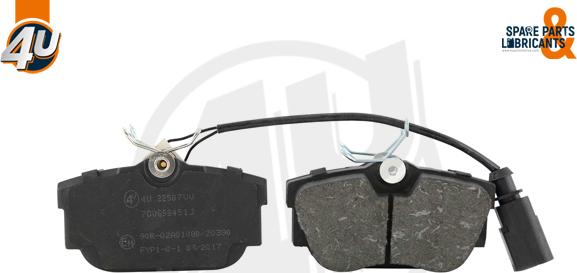 4U 22507VV - Гальмівні колодки, дискові гальма autocars.com.ua