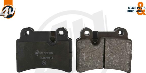4U 22517VV - Гальмівні колодки, дискові гальма autocars.com.ua