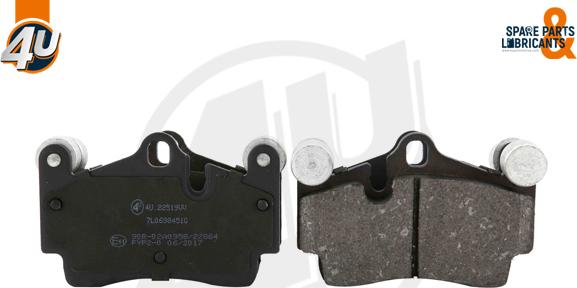 4U 22519VV - Гальмівні колодки, дискові гальма autocars.com.ua