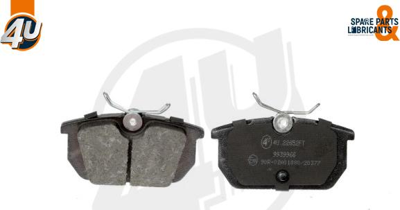 4U 22652FT - Гальмівні колодки, дискові гальма autocars.com.ua