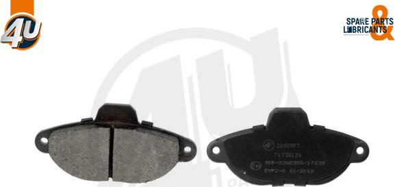 4U 22655FT - Гальмівні колодки, дискові гальма autocars.com.ua