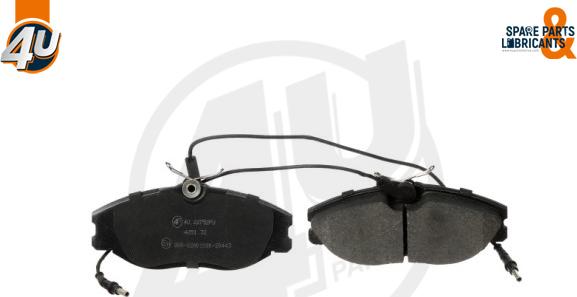 4U 22752PU - Гальмівні колодки, дискові гальма autocars.com.ua