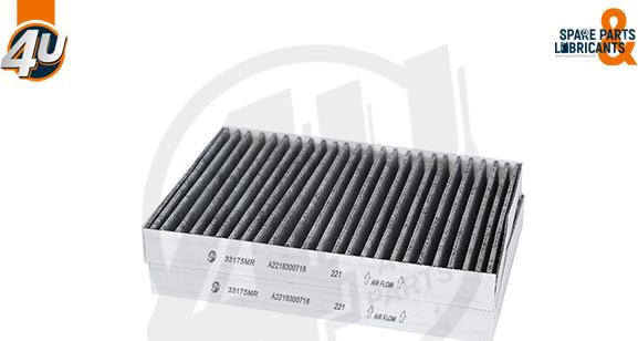 4U 33175MR - Фільтр, повітря у внутрішній простір autocars.com.ua