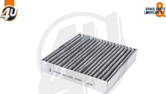 4U 33181SM - Фільтр, повітря у внутрішній простір autocars.com.ua