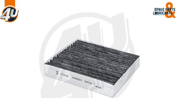 4U 33182SM - Фільтр, повітря у внутрішній простір autocars.com.ua