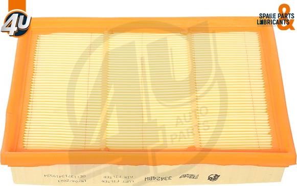4U 33424BW - Повітряний фільтр autocars.com.ua