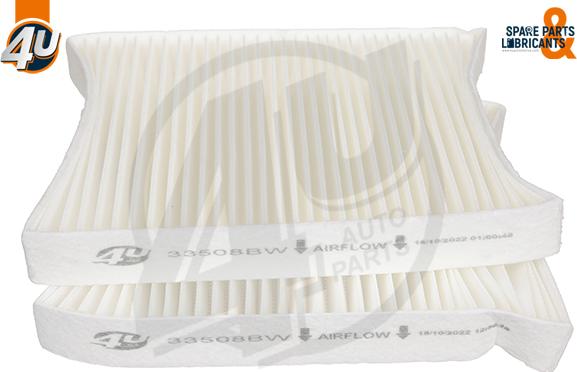 4U 33508BW - Фільтр, повітря у внутрішній простір autocars.com.ua