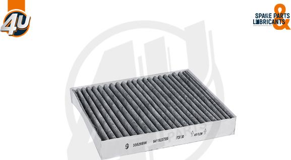 4U 33526BW - Фільтр, повітря у внутрішній простір autocars.com.ua