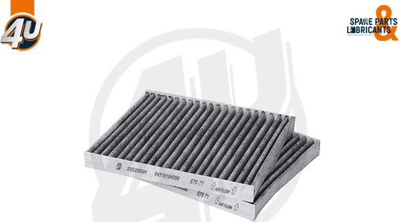 4U 33529BW - Фільтр, повітря у внутрішній простір autocars.com.ua