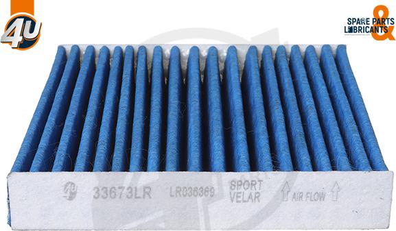 4U 33673LR - Фільтр, повітря у внутрішній простір autocars.com.ua