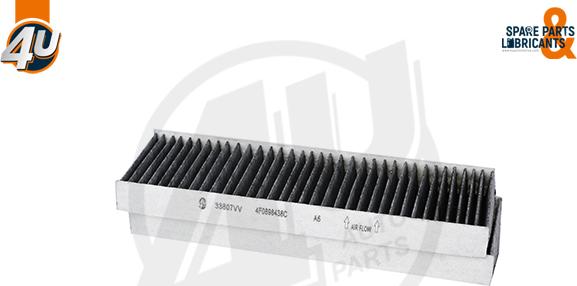 4U 33807VV - Фільтр, повітря у внутрішній простір autocars.com.ua