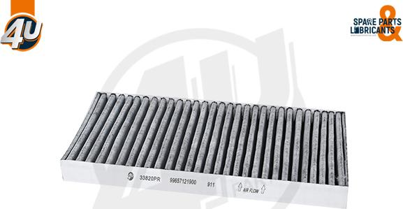 4U 33820PR - Фільтр, повітря у внутрішній простір autocars.com.ua