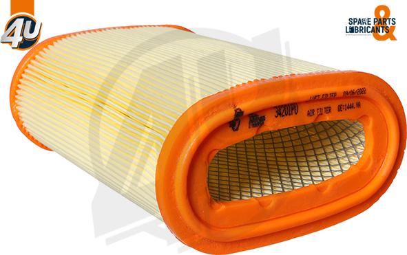 4U 34201PU - Повітряний фільтр autocars.com.ua