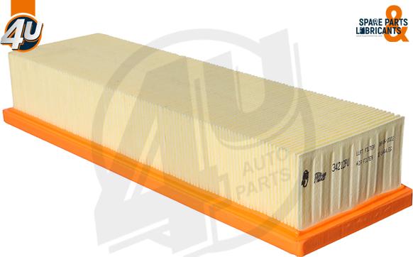 4U 34212PU - Повітряний фільтр autocars.com.ua
