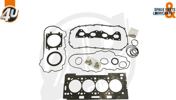 4U 72553PU - Комплект прокладок, головка циліндра autocars.com.ua