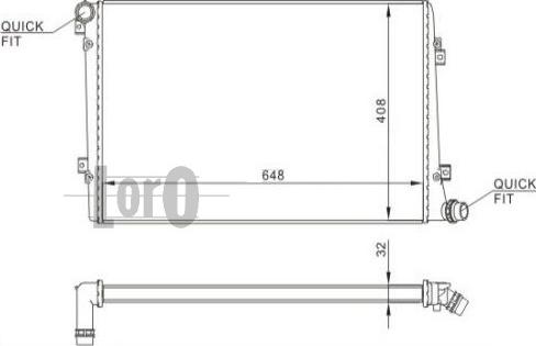 ABAKUS 003-017-0032 - Радіатор, охолодження двигуна autocars.com.ua