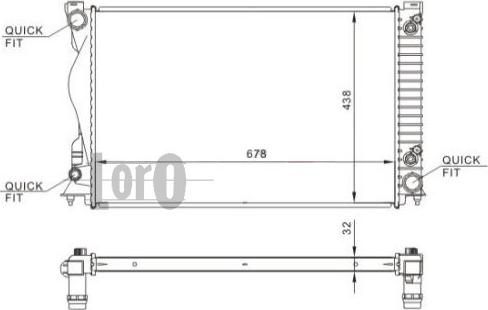 ABAKUS 003-017-0044 - Радіатор, охолодження двигуна autocars.com.ua