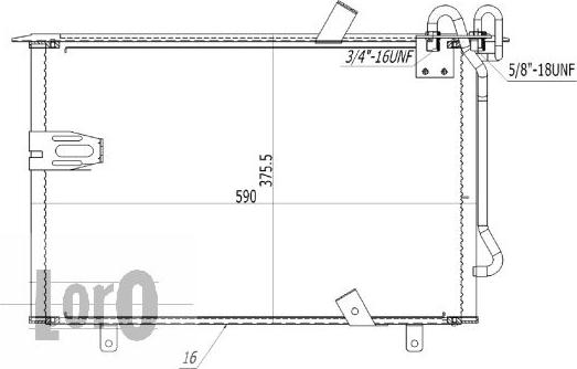 ABAKUS 004-016-0007 - Конденсатор, кондиціонер autocars.com.ua