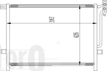 ABAKUS 004-016-0008 - Конденсатор кондиционера avtokuzovplus.com.ua