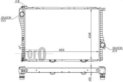 ABAKUS 004-017-0007 - Радіатор, охолодження двигуна autocars.com.ua