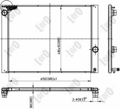 ABAKUS 004-017-0040-B - Радіатор, охолодження двигуна autocars.com.ua