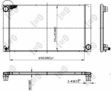 ABAKUS 004-017-0041-B - Радіатор, охолодження двигуна autocars.com.ua