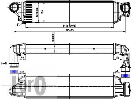 ABAKUS 004-018-0003 - Интеркулер autocars.com.ua