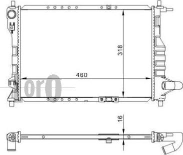 ABAKUS 007-017-0006 - Радіатор, охолодження двигуна autocars.com.ua