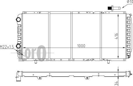 ABAKUS 009-017-0007 - Радіатор, охолодження двигуна autocars.com.ua