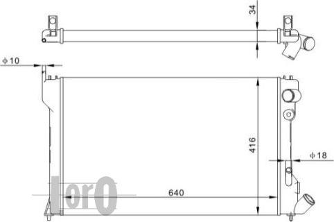 ABAKUS 009-017-0014 - Радіатор, охолодження двигуна autocars.com.ua