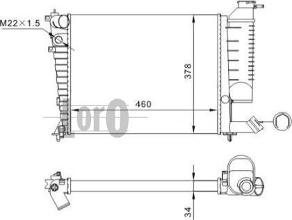 ABAKUS 009-017-0024 - Радиатор, охлаждение двигателя avtokuzovplus.com.ua