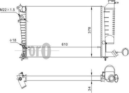 ABAKUS 009-017-0042 - Радіатор, охолодження двигуна autocars.com.ua