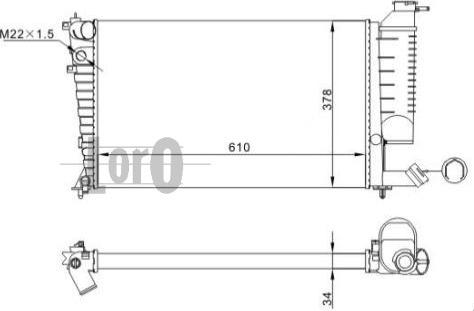 ABAKUS 009-017-0049 - Радіатор, охолодження двигуна autocars.com.ua