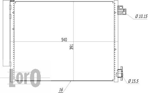 ABAKUS 010-016-0002 - Конденсатор кондиционера autodnr.net