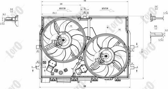 ABAKUS 016-014-0014 - Вентилятор, охолодження двигуна autocars.com.ua