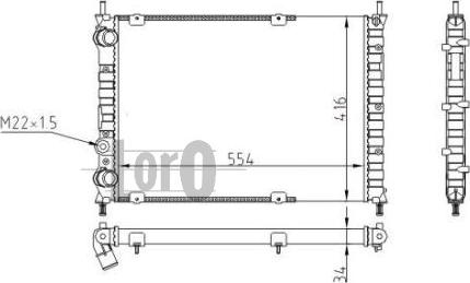 ABAKUS 016-017-0040 - Радіатор, охолодження двигуна autocars.com.ua